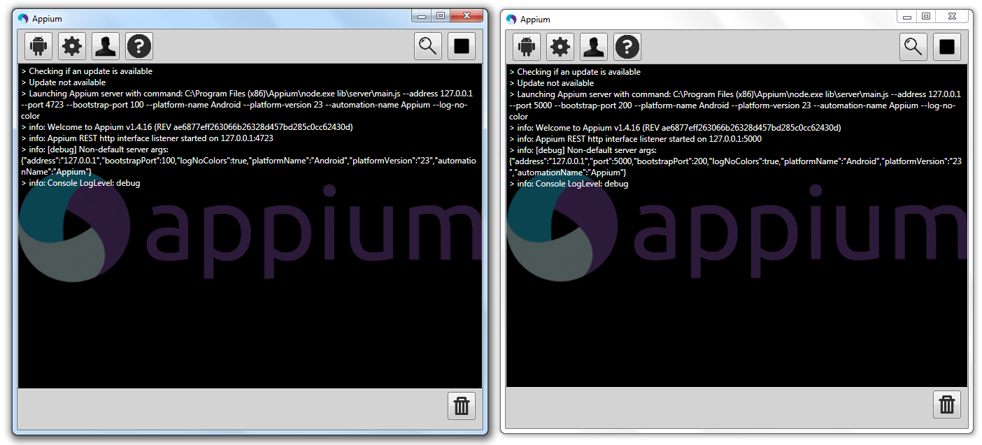 Appium Server - Two Instances
