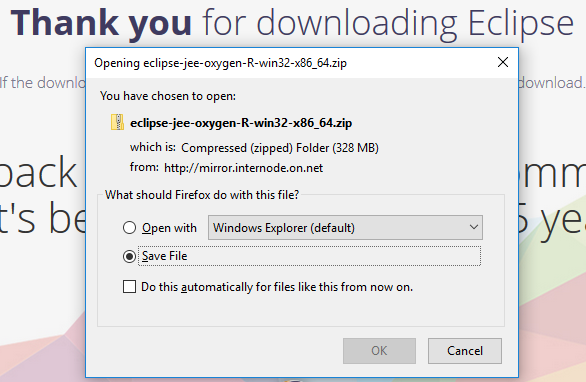 download java eclipse for windows 10